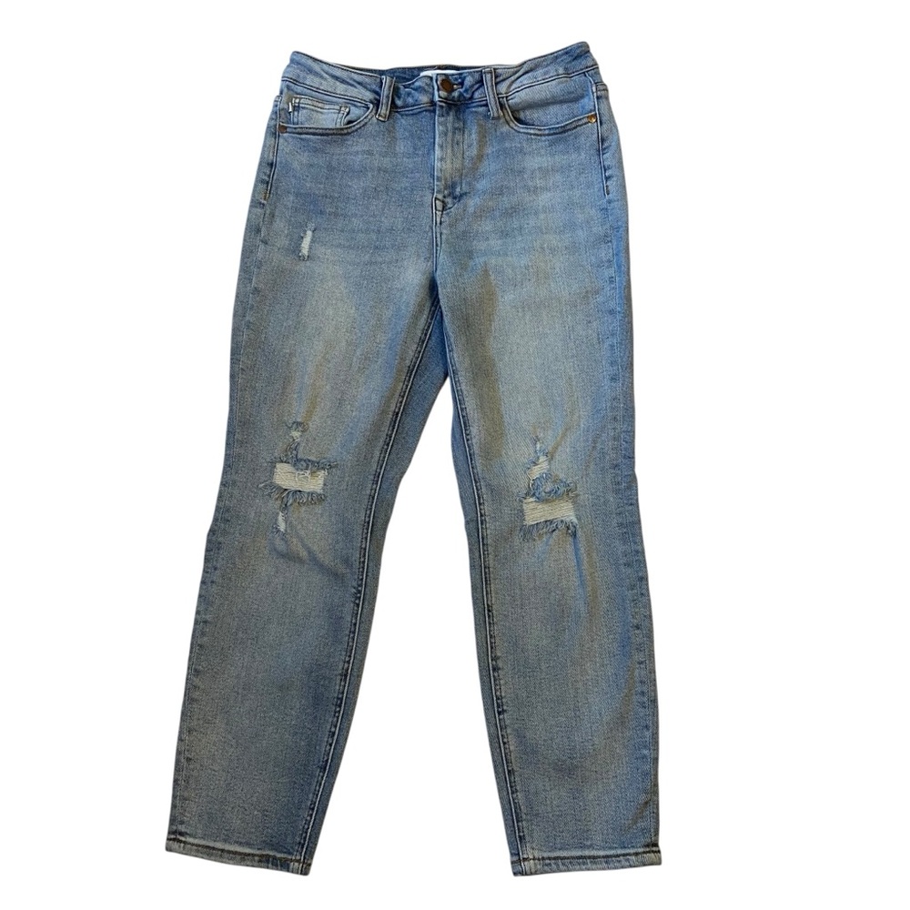 JUDY BLUE Skinny Fit Jeans Distressed Stretch Denim Blue Size 7/28